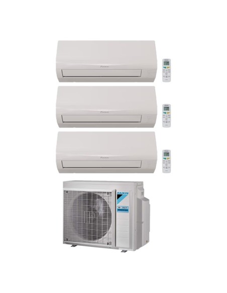 Daikin: vendita all'ingrosso Condizionatore trialsplit Daikin Sensira Wi-Fi 7000 + 7000 + 9000 BTU unità esterna 6.8kW invert...