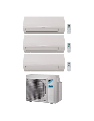 Daikin: vendita all'ingrosso Condizionatore trialsplit Daikin Sensira Wi-Fi 9000 + 9000 + 9000 BTU unità esterna 6.8kW invert...