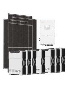 Trifase: vendita all'ingrosso Kit fotovoltaico trifase 30030W inverter 30kW Solis batteria al litio 36.54kWh Weco EVO 5k3