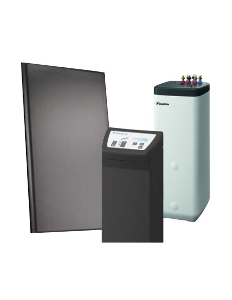 Daikin: vendita all'ingrosso Kit Solaris drain-back con accumulatore di energia 300L 2xV21 tetto nero Daikin