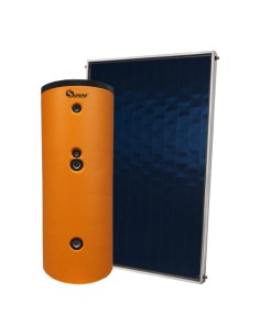 Sunerg: vendita all'ingrosso Kit solare termico con bollitore doppio serpentino ACS 200L 1xSKY27 Sunerg