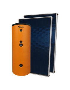 Solar thermal kit with double coil ACS 300L boiler 2xSKY27 Sunerg