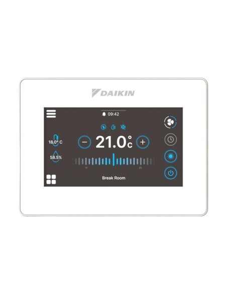 White Shinka control panel includes air sensor Daikin