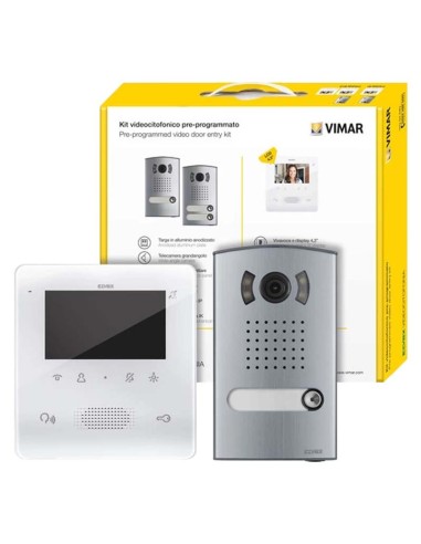 Videocitofonia: vendita all'ingrosso Kit videocitofonico a colori monofamiliare vivavoce 2 fili plus Vimar