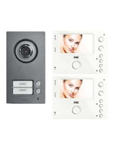 2-Wire two-family video kit with Mikra 2 and hands-free Mìro Urmet