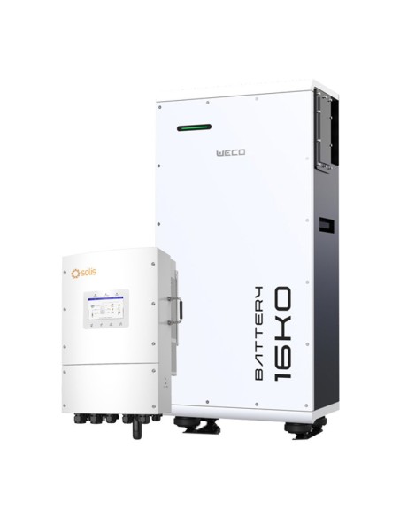 Solis con Weco: vendita all'ingrosso Sistema di accumulo trifase inverter 10kW Solis batteria al litio 16kWh Weco 16K0 LV