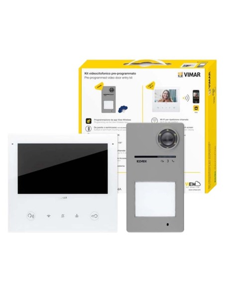 Kit videocitofonico 2 Fili Plus espandibile a colori TAB 7S UP Wi-Fi Vimar