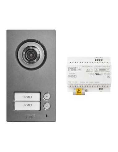 Basic kit for a two-family installation with the Mikra 2 entrance panel Urmet