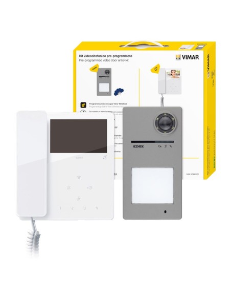 Kit videocitofonico 2 Fili Plus espandibile a colori Tab 4,3in Vimar