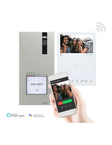 Kit Quadra e mini vivavoce monofamiliare Wi-Fi Simplebus 2 Comelit