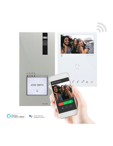 Kit Quadra e mini vivavoce monofamiliare Wi-Fi Simplebus 2 Comelit
