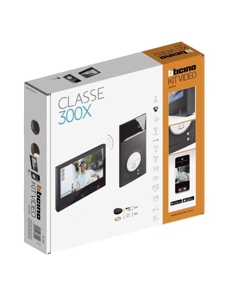 BTicino Linea 3000 Dark Wi-Fi Smart hands-free video door entry kit for single-family homes