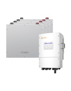 Sistema di accumulo trifase inverter 10kW Solis LV batteria al litio 20.48kWh Dyness DL5.0C