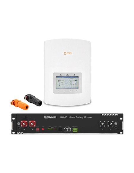 Single-phase storage system 3kW Solis inverter B4850 Dyness 2.4kWh lithium battery