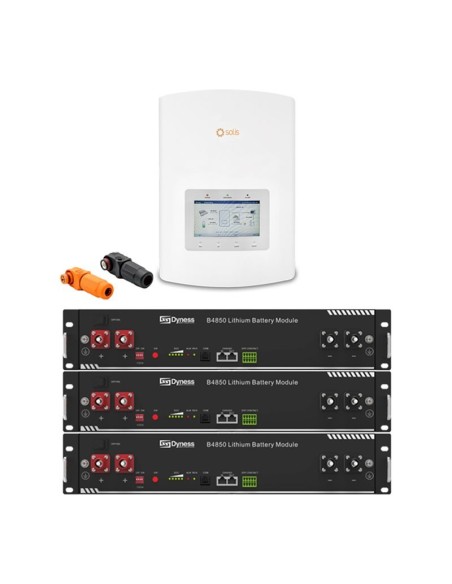 Single-phase storage system 3kW Solis inverter B4850 Dyness 7.2kWh lithium batteries