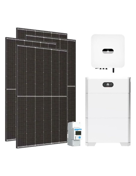 Monofase: vendita all'ingrosso Kit fotovoltaico monofase 3600W inverter 3kW Huawei + 2 batterie al litio LUNA2000 5kWh