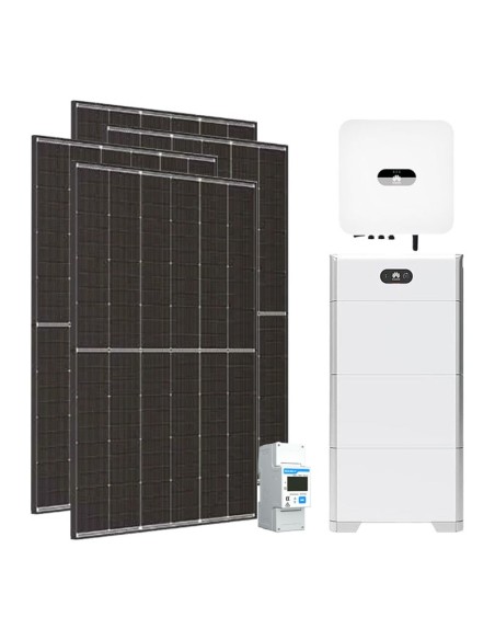 Monofase: vendita all'ingrosso Kit fotovoltaico monofase 6300W inverter 6kW Huawei + 3 batterie al litio LUNA2000 5kWh