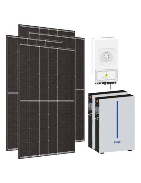Monofase: vendita all'ingrosso Kit fotovoltaico monofase 6300W inverter 6kW SG03LP1 DEYE + 2 batterie al litio RW-M 6.14kWh