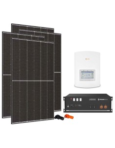 Single-phase photovoltaic kit 4950W 4.6kW inverter Solis Pylontech US5000 4.8kWh lithium battery