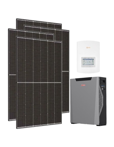 Single-phase photovoltaic kit 3600W 3kW Solis inverter Weco 5k3 XP 5.3kWh lithium battery