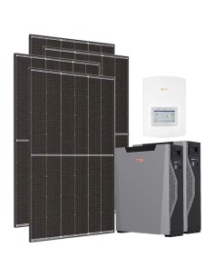 Monofase: vendita all'ingrosso Kit fotovoltaico monofase 3600W inverter 3kW Solis batteria al litio 10.7kWh Weco 5k3 XP