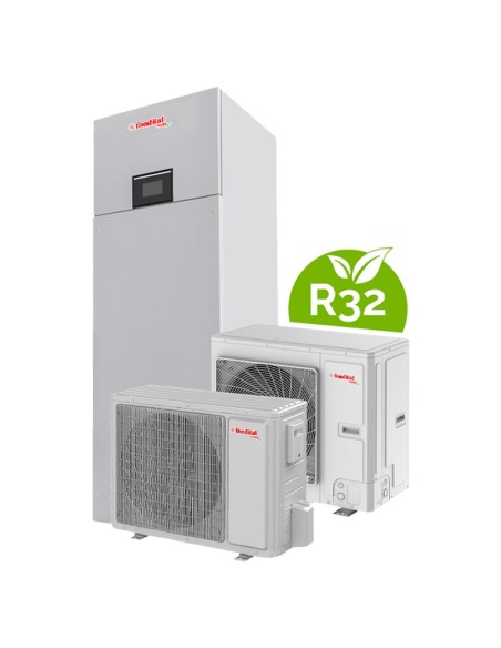 Pompe di calore: vendita all'ingrosso Pompa di calore 4kW aria-acqua splittata inverter con bollitore integrato FONDITAL mode...