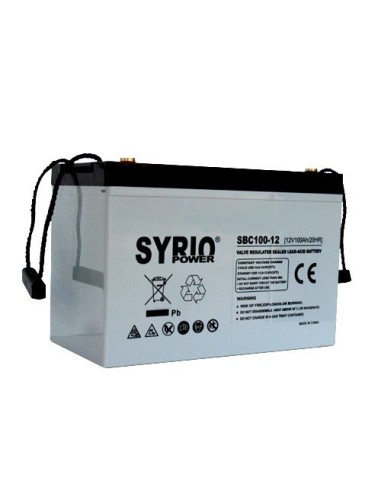 Batteria AGM 100Ah 12V Deep Cycle Syrio Power - SBC100-12 | PuntoEnergia Italia
