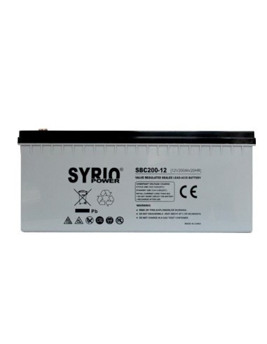 AGM Batterie 200Ah 12V Deep Cycle Syrio Power - SBC200-12