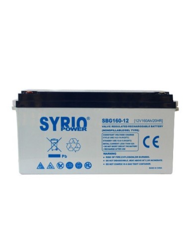 Batteria 160Ah 12V GEL Deep Cycle Syrio Power - SBG160-12 | PuntoEnergia Italia