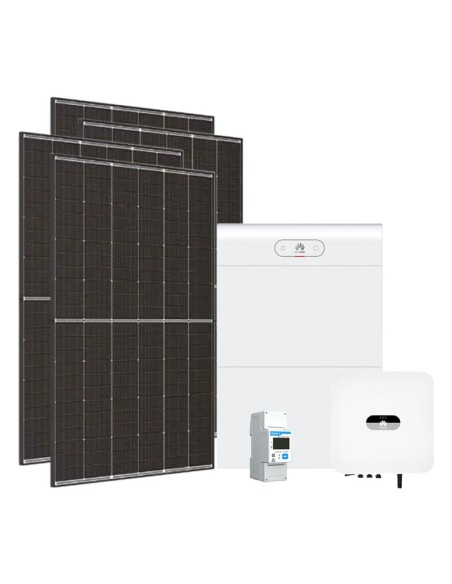 Monofase: vendita all'ingrosso Kit fotovoltaico monofase 3150W inverter 3kW Huawei + 2 batterie al litio LUNA2000 7kWh S1 + BMS