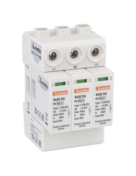 Surge arrester type 2 1000VDC Lovato - SA2EDGK10M3
