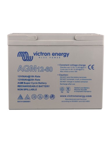 Batteria 60Ah 12V AGM Deep Cycle Victron Energy - BAT412550084 | PuntoEnergia Italia