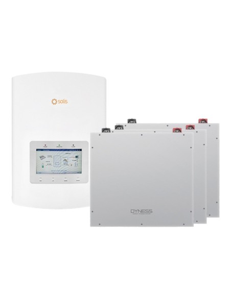 Solis con Dyness: vendita all'ingrosso Sistema di accumulo monofase inverter 5kW Solis batteria al litio Dyness DL5.0C 15.36kWh