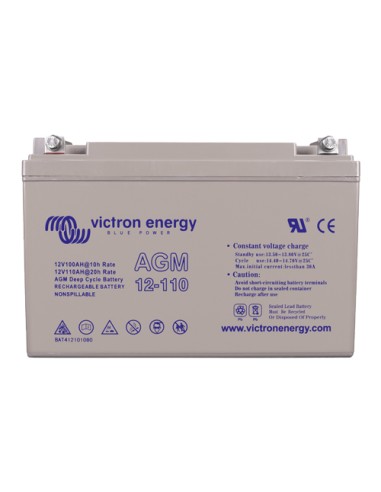 Batteria 110Ah 12V AGM Deep Cycle Victron Energy - BAT412101084 | PuntoEnergia Italia