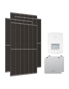 Monofase: vendita all'ingrosso Kit fotovoltaico monofase 4950W inverter 4.6kW Solis + 2 batterie al litio Dyness DL5.0C 5.12kWh