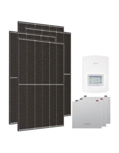 Monofase: vendita all'ingrosso Kit fotovoltaico monofase 6300W inverter 6kW Solis + 3 batterie al litio Dyness DL5.0C 5.12kWh