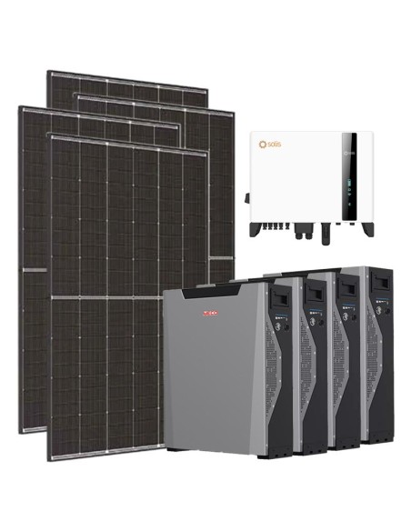 Trifase: vendita all'ingrosso Kit fotovoltaico trifase 10350W inverter 10kW Solis + 4 batterie al litio Weco 5k3 XP 5.3kWh