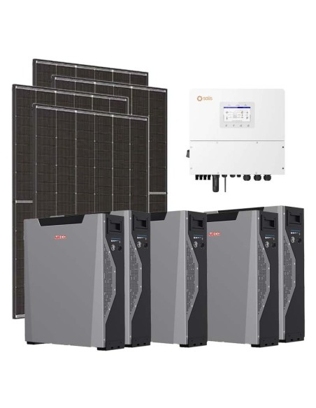 Trifase: vendita all'ingrosso Kit fotovoltaico trifase 20250W inverter 20kW Solis + 5 batterie al litio Weco 5k3 XP 5.3kWh