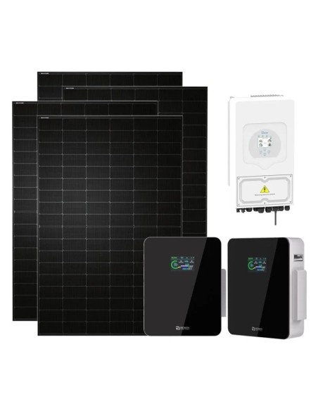 Monofase: vendita all'ingrosso Kit fotovoltaico monofase 6880W inverter Deye 6kW SG03LP1 + 2 batterie al litio Xcellent 5.12kWh