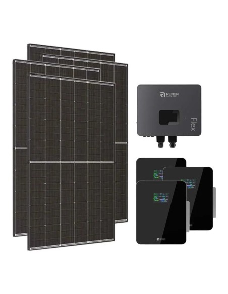 Single-phase photovoltaic kit 6300W 6kW IFL06 Renon Power inverter + 3 Xcellent 5.12kWh lithium batteries