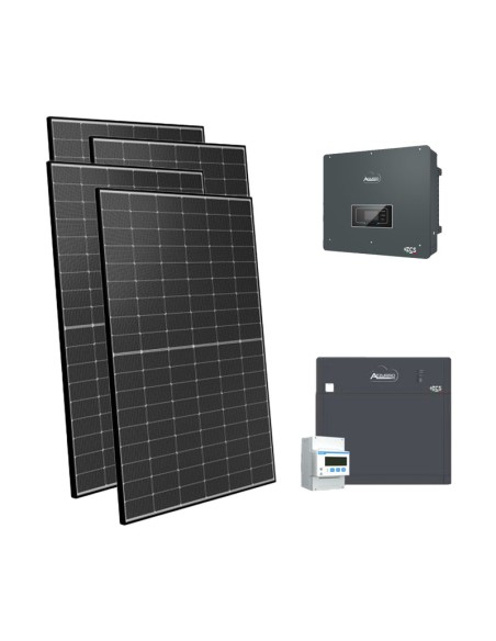 Trifase: vendita all'ingrosso Kit fotovoltaico 6160W trifase inverter 6kW Zucchetti batteria al litio HV ZBT 5K 5.12kWh