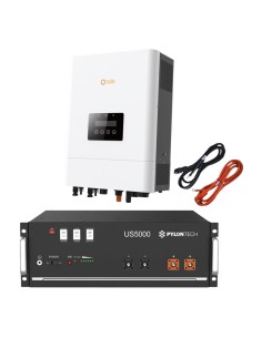 Off-Grid single-phase storage system 5kW Solis inverter 4.8kWh storage US5000 Pylontech