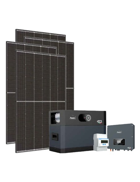 Trifase: vendita all'ingrosso Kit fotovoltaico trifase 5400W inverter 5kW Zucchetti batteria al litio HV SMART 5K 5.12kWh