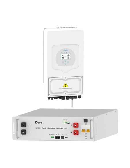 Single-phase storage system 3.6kW SG03LP1 DEYE inverter SE-G5.1 Pro-B 5.12kWh lithium battery