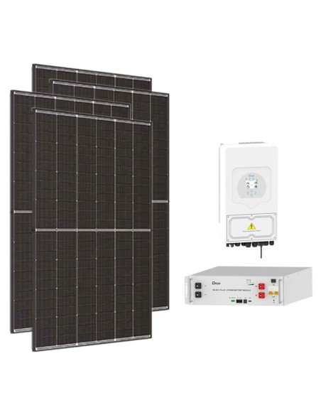Single-phase photovoltaic kit 6300W 6kW SG03LP1 DEYE inverter SE-G5.1 Pro-B 5.12kWh lithium battery