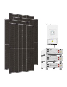 Monofase: vendita all'ingrosso Kit fotovoltaico monofase 6300W inverter 6kW SG03LP1 DEYE batteria al litio SE-G5.1 Pro-B 15.3...