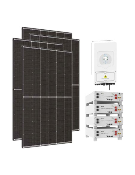 Monofase: vendita all'ingrosso Kit fotovoltaico monofase 6300W inverter 6kW SG03LP1 DEYE batteria al litio 20.48kWh SE-G5.1 P...