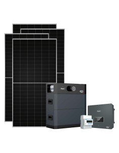 Three-phase photovoltaic kit 10030W 10kW Zucchetti inverter HV SMART 5K 10.24kWh lithium battery