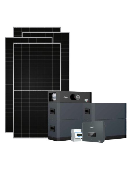 Three-phase photovoltaic kit 20060W 20kW Zucchetti inverter HV SMART 5K 20.48kWh lithium battery