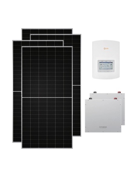 Monofase: vendita all'ingrosso Kit fotovoltaico monofase 4720W inverter 4.6kW Solis batteria al litio Dyness DL5.0C 10.24kWh